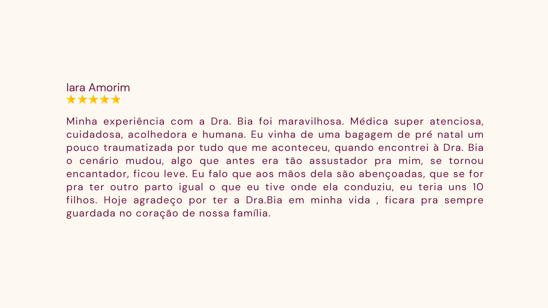 Depoimento de Iara Amorim